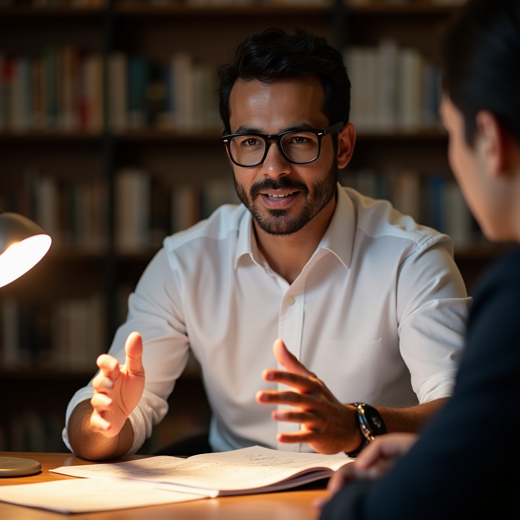 Educator conducting a one-on-one consulting session